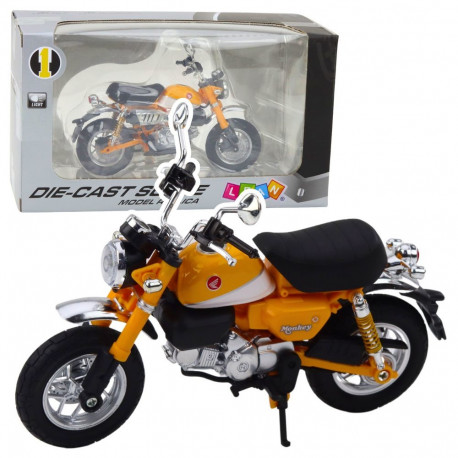 retro klassikaline metallist mootorratas kollane 1:12