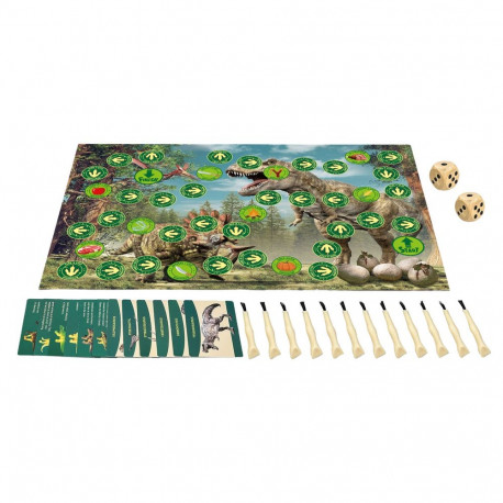 Zestaw Jaj Dinozaurów Figurki Wykopaliska Gra Planszowa 12 Szt