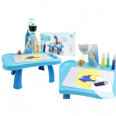 mini projektor robot stolik 2w1 tarvikud sinine
