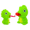 Dinozaur Gumowy Z Wysuwanym Językiem Zielony 8CM