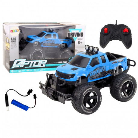 Auto Terenowe RC 1:14 Niebieskie Na Pilota Gumowe Koła