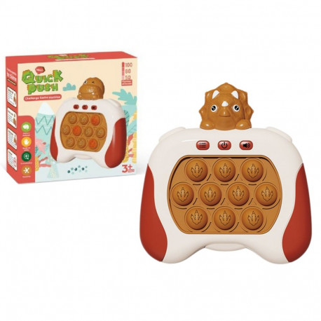 Gra Sensoryczna Triceratops Pop It Na Baterie Światła Dźwięki Brązowa