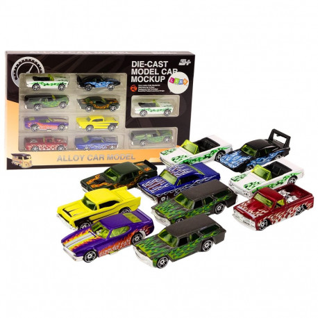 Zestaw Resoraków Autka 1:64 Metalowe 10 Sztuk