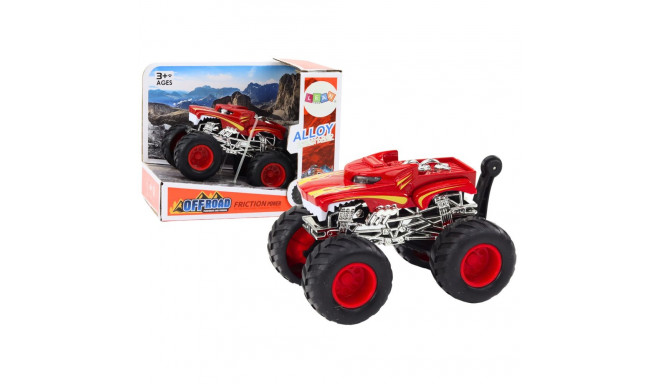 Autko Pojazd Terenowy Duże Koła Gumowe Czerwony