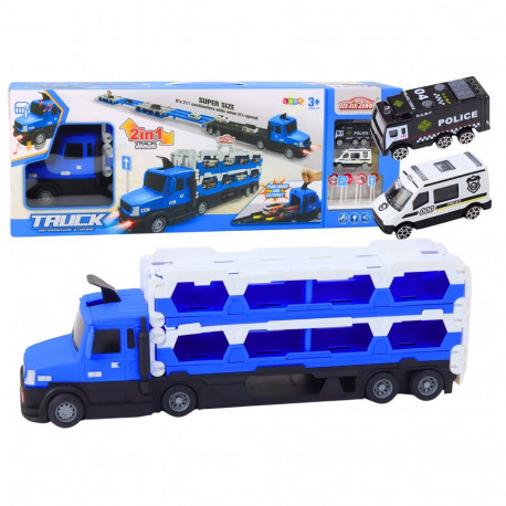 Lora laweta võidusõidurada 2w1 tuled helid märgid autod sinine