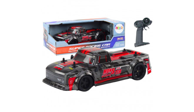 juhtmev auto pick-up RC 1:18 kummist rehvid punane