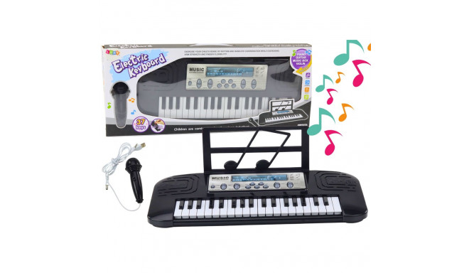 elektriline laste klaver statiiv mikrofon must