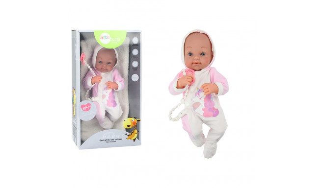 Lalka Bobas roosa ükssarvikuga keha, tekk ja tarvikud 35 cm