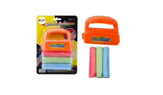 zestaw kred z uchwytem gruba kreida kõnnitee oranž 3 tk