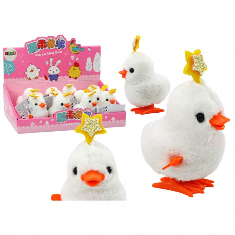 Kurczak Biała Kura Z Gwiazdką Biały Nakręcany Skaczący