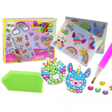 "komplekt teemante kleepimiseks DIY erinevad mustrid värvilised kleebised"