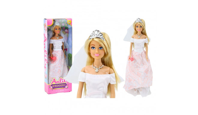 nukk pulmakleidis pruut valge kleit loor lilled