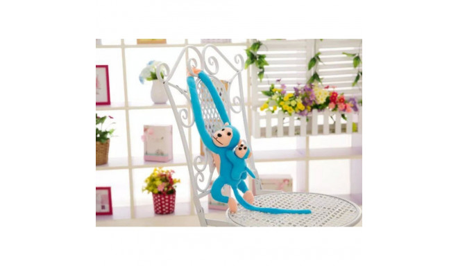 Maskotka Pluszowa Małpka z Dzieckiem Niebieska 70 cm