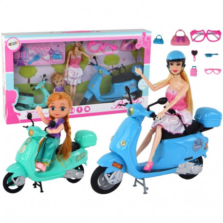 Zestaw Lalka Z Dzieckiem Skutery Zestaw Akcesoria