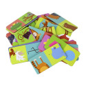 Gra Logiczna Puzzle Dwustronne Domino Zwierzęta 10cm x 5cm 28 El.