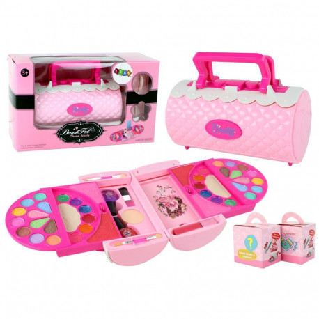 Zestaw Piękności Do Makijażu W Kuferku Cienie Do Powiek Różowy