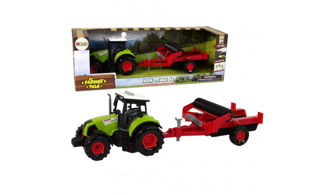 Traktor Z Kultywatorem Dla Dzieci Światła Dźwięki Zielony