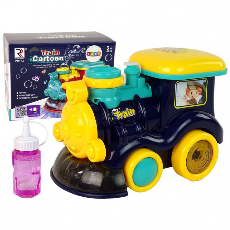 lokomotiiv mullitajaga sõidab valgus helid sinine