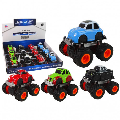 Metalowe Autko Duże Koła Różne Wzory HXHG08