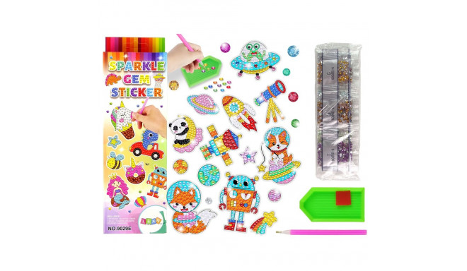 Zestaw Naklejek Haft Diamentowy Kosmos Astronauta Mozaika