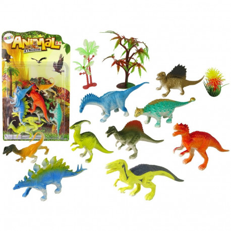 9-osaline dinosauruste figuurikomplekt, värviline