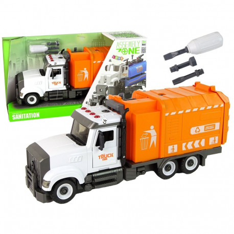 Śmieciarka do Rozkręcania i Skręcania Akcesoria Pomarańczowa