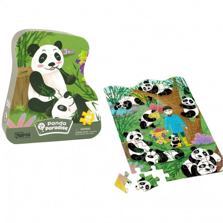 Puzzle Panda bambusest 48-osaline