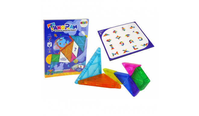 "tangram 7 magnetilist klotsi värviline pusle"