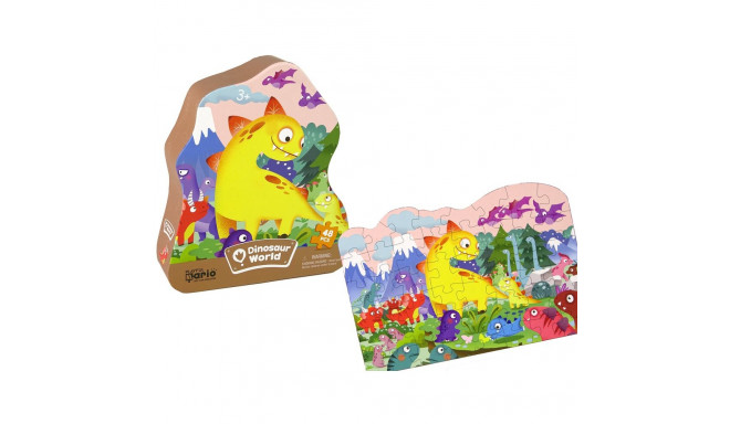 Puzzle Dinozaur Wulkan 48 Elementów