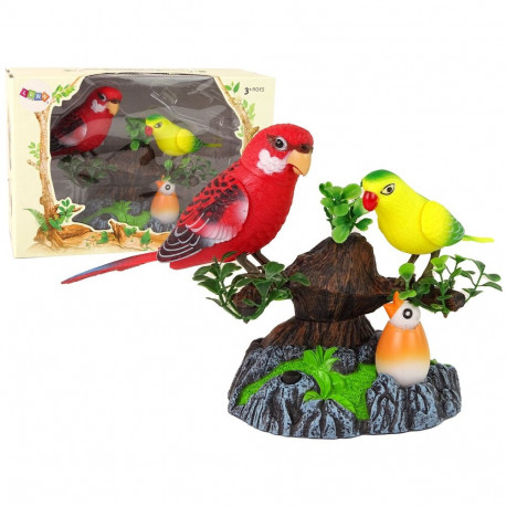 Śpiewające Ruchome Papużki Drzewo Kolorowe