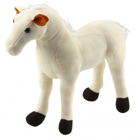 pluszist hobune maskott kaisukas valge 40 cm x 37 cm