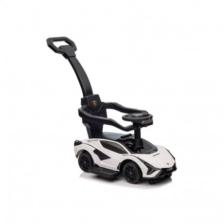 Lamborghini mänguauto QLS-996T tõukekangiga, valge