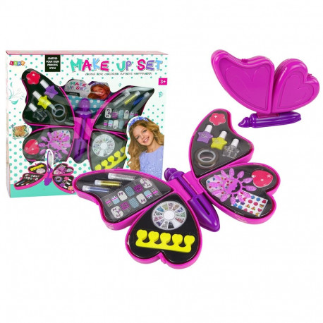 Zestaw Piękności Do Malowania Paznokci Motyl Lakiery Brokaty Naklejki