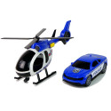 Zestaw Policja Laweta Ciężarówka Autko Helikopter Dźwięk Światła