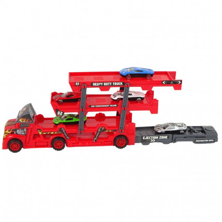 suur auto veoauto haagis kolmekorruseline väljatõmmatav koos väljatõukajaga