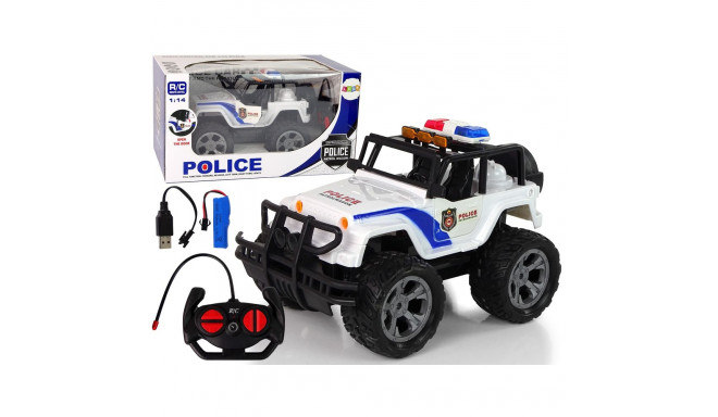 Auto R/C Policja Jeep Policyjny 1:14 Zdalnie Sterowane Efekty Świetlne