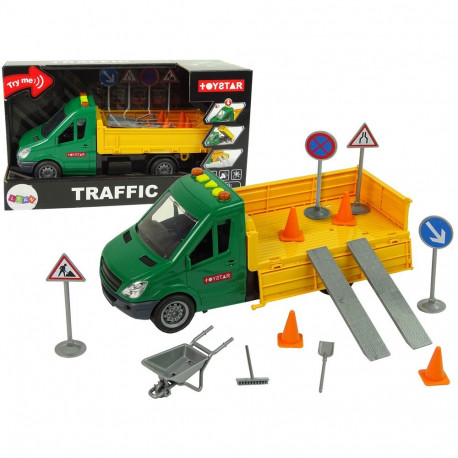 Pojazd Auto Drogowe Wywrotka Napęd Frykcyjny Akcesoria Drogowe Dźwięk