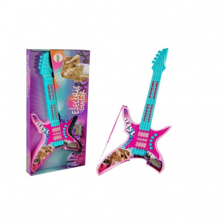 elektrikitarr tulede ja helidega roosa 62 cm