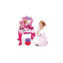 Zestaw Piękności Toaletka dla dziewczynki z Lusterkiem Dźwiękami Światłem Stołeczek