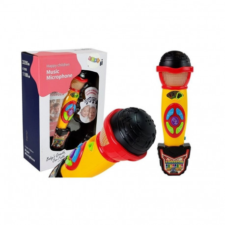 mikrofon kollane-must karaoke laulude salvestamiseks