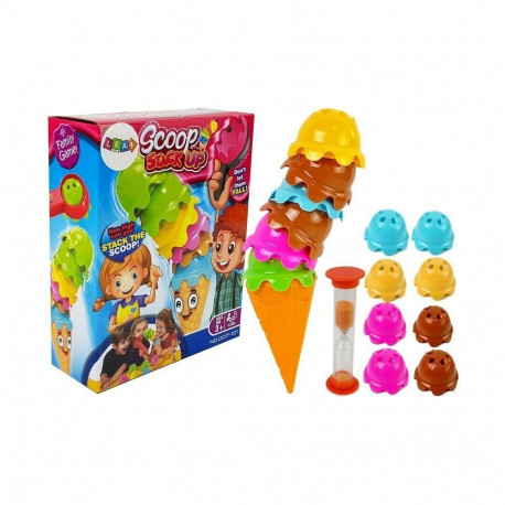 Gra Zręcznościowa Lody w Wafelku Kolorowa Piramidka Ułóż Wieżę Dla Całej Rodziny