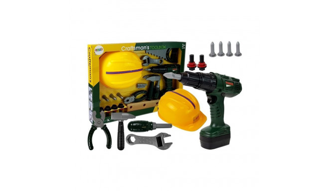 Zestaw Narzędzi Wiertarka Na Baterie Młotek Kask