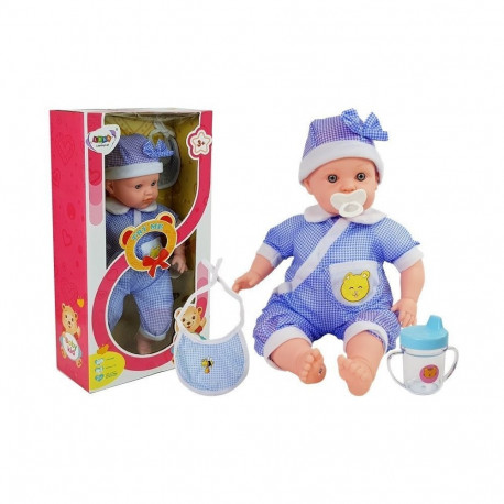 Lalka Bobas 45 cm sinine riietus