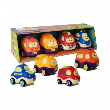 Zestaw Autek Policja Ambulans dla Niemowlaka z Napędem 4el