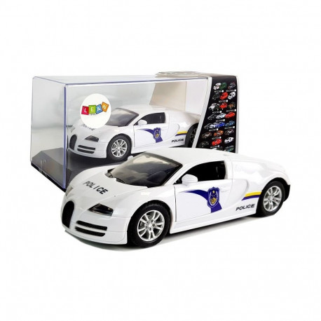 politsei sportauto heli ja tuledega valge