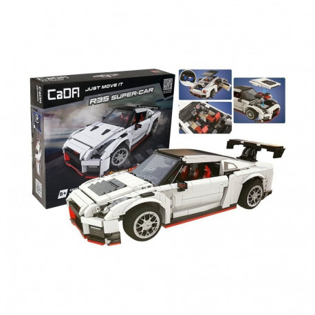 Ehitusklotsid sportauto 1322 osa, valge