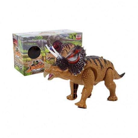 dinozaur triceratops kollane patareidega