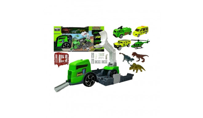 komplekt veoauto dinosaurustega transporter