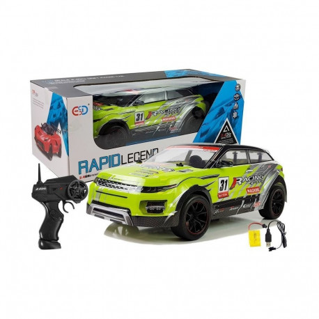 juhtmevaba ralliauto 1:10 roheline R/C