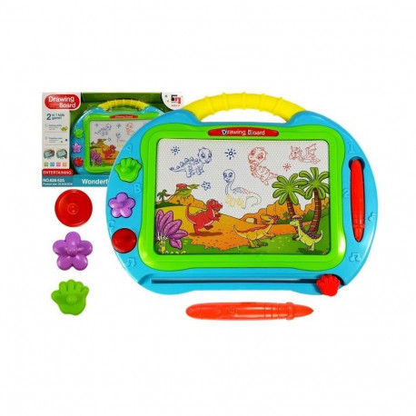 magnetiline joonistustahvel 3 templiga pliiats